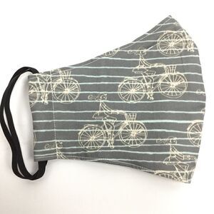 2/$15 - Bicycle Mask, Bikes & Stripes Face Mask with Filti Filter‎